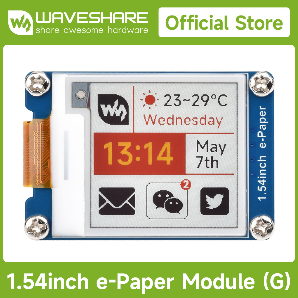 شاشة Waveshare مقاس 1.54 بوصة  - مراجعة Display Epaper 2.9 وسعره